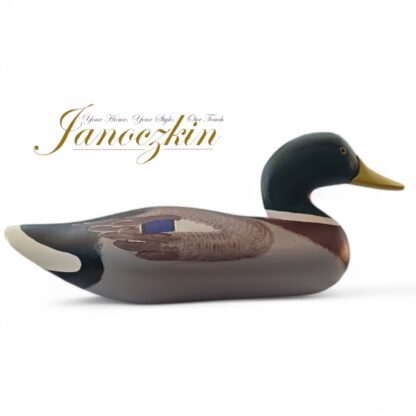 Hand-Painted Duck Decoy – Timeless Decorative Accent for Office, Den, or Library