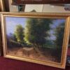 Vintage Oil Painting on Canvas, Framed, Country Road painted in oil on canvas - Image 7
