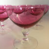 Retro Cranberry Champagne Coupes, Set of 10, Pink, Cranberry, Holiday Champagne Glass - Image 2