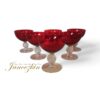 Morgantown “Crystal Ball” Crystal Stemware, Set of 6