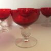 Retro Morgantown Glass “Crystal Ball” Crystal Stemware, Set of 6, Cranberry, Red - Image 4